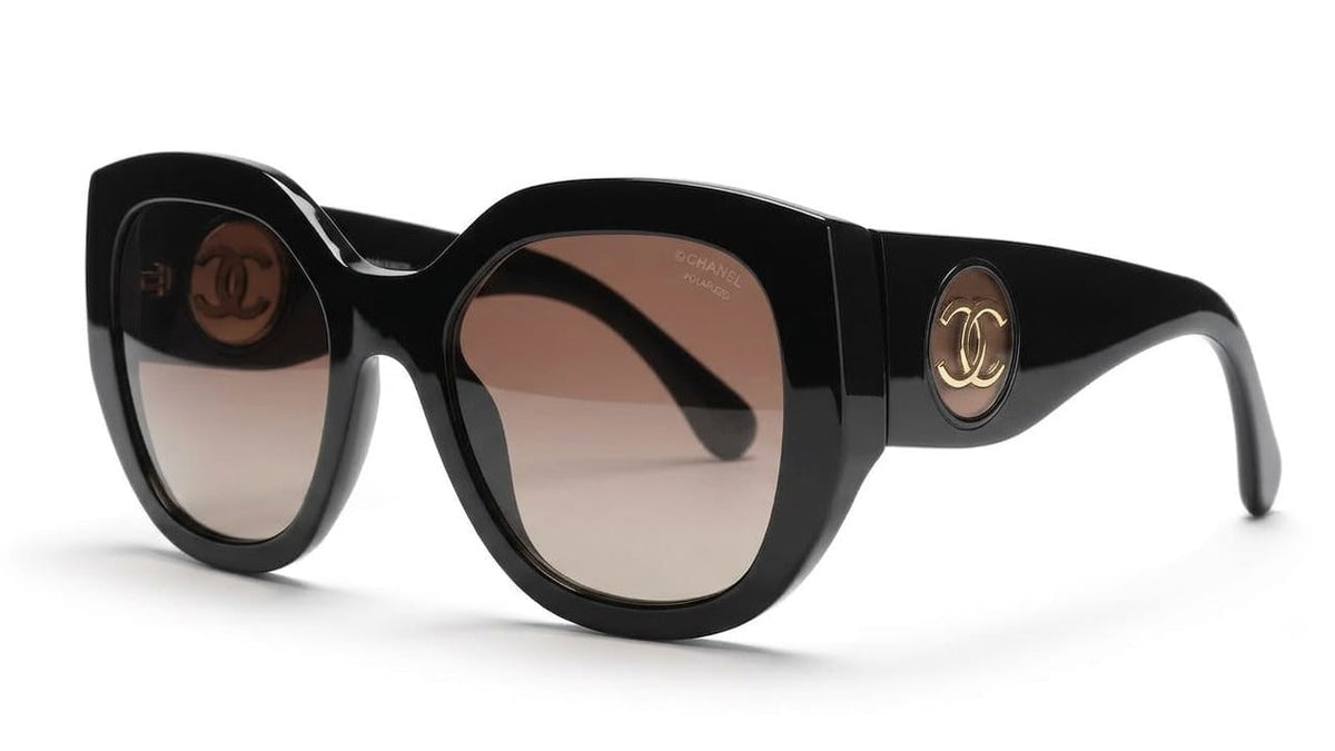 Chanel Women Butterfly Black Sunglasses
