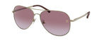 Chanel Women Pilot Titanium & Calfskin Gold & Violet Gradient Sunglasses