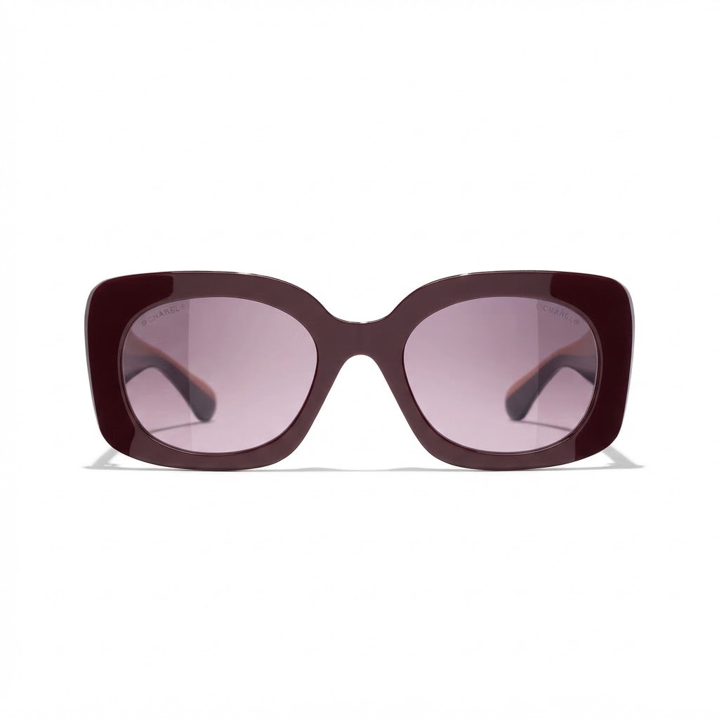 Chanel Women Square Red Sunglasses