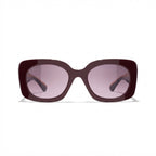 Chanel Women Square Red Sunglasses