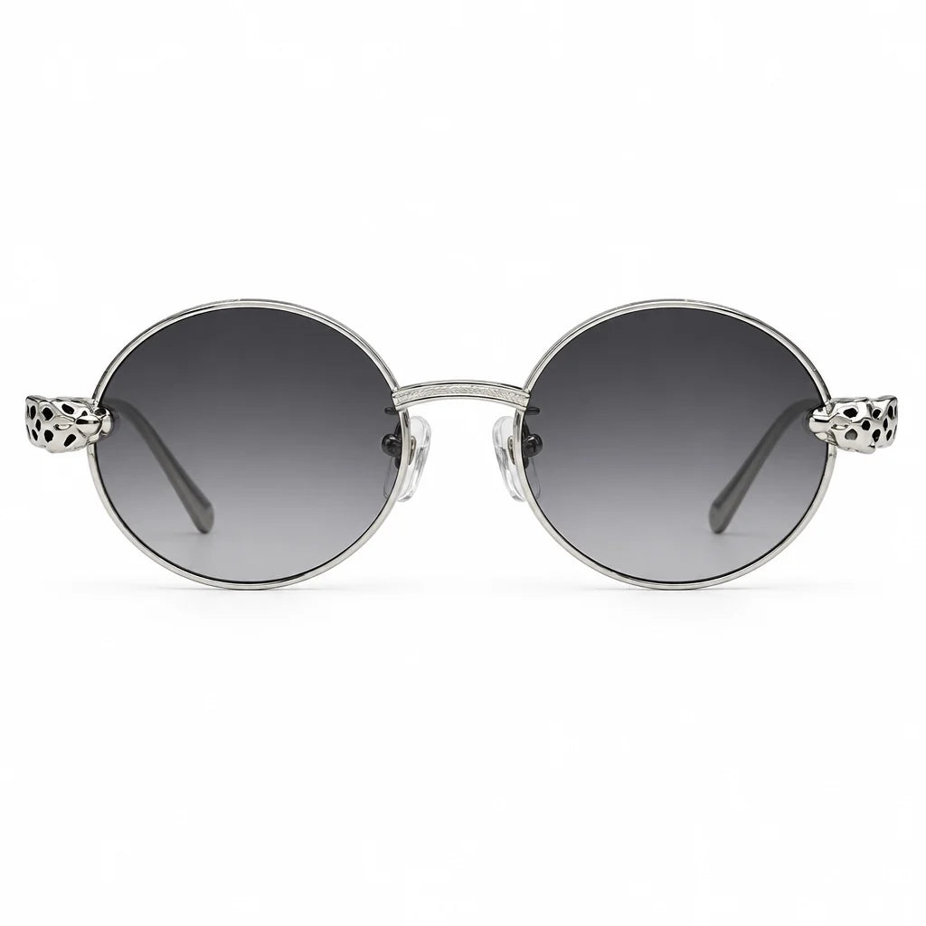 Cartier Panthère de C Women Round Gradient Grey Sunglasses