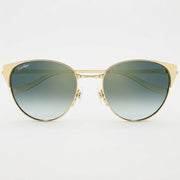 Cartier Panthère de Women Round Gold-Finish Green Gradient Sunglasses