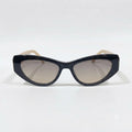 Chanel Women Angular Cat Eye Black & Beige Sunglasses