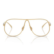 Miu Miu Women MU A56S Pilot Gold / Blue-Light Filter Clear Sunglasses