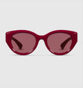 Gucci Women Low Nose Bridge Fit Red Sunglasses