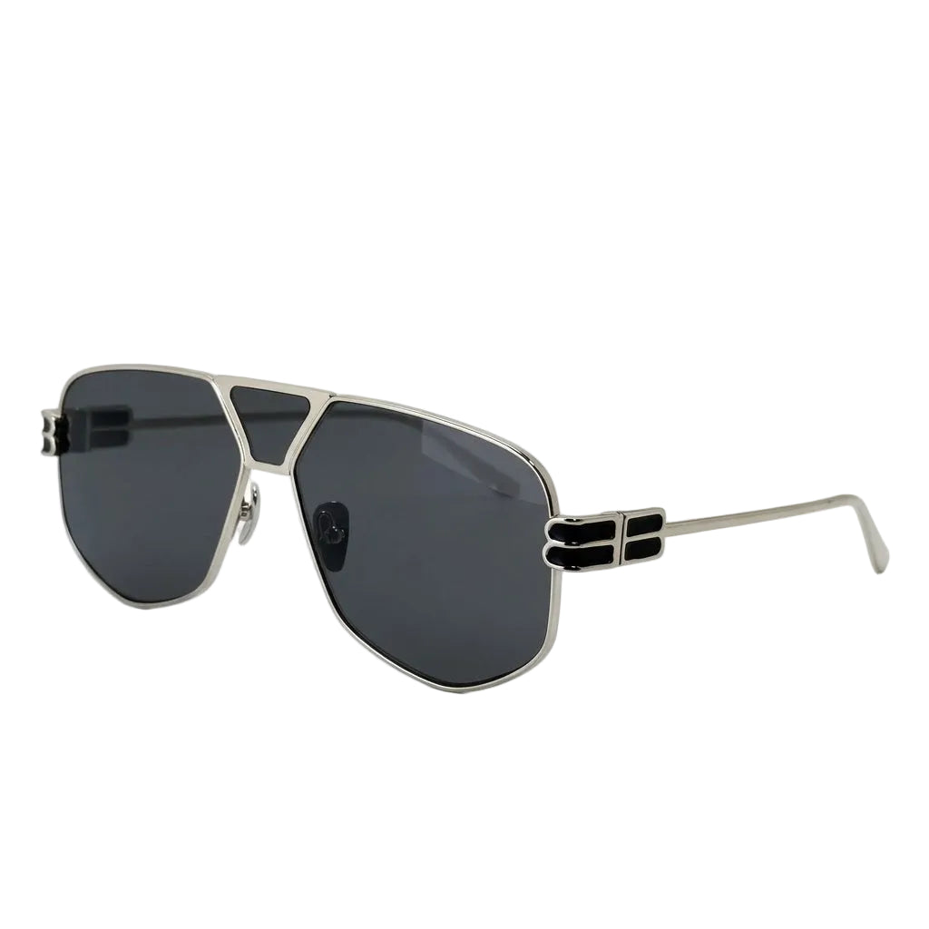 Balenciaga BB2267 Men Silver / Black Sunglasses