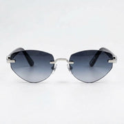 Cartier C Décor Unisex Geometric Frame Blue Gradient Sunglasses