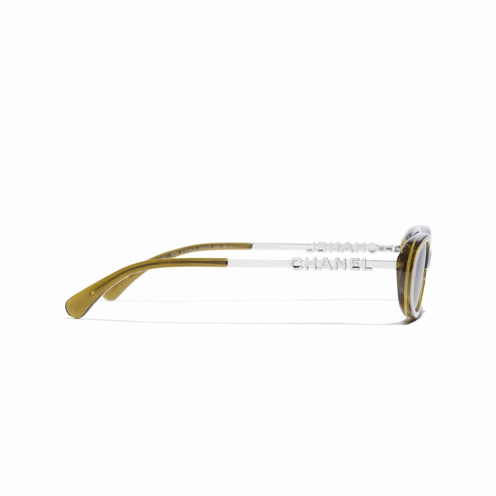 Chanel Women Oval Olive Sunglasses CH5565