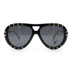Chanel Women CH9207 Aviator Black Sunglasses