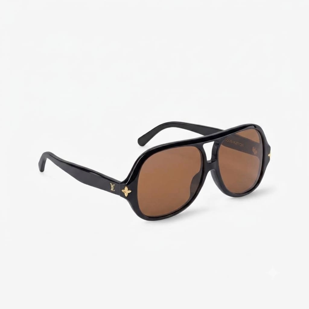 Louis Vuitton Women Aura Flower Square Pilot Sunglasses