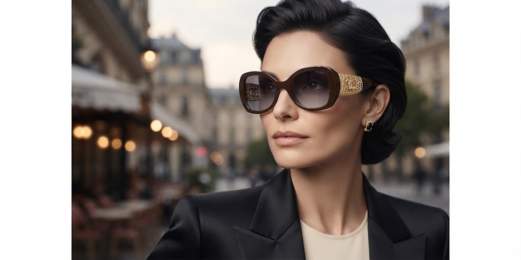 Chanel Women Butterfly Brown Sunglasses