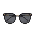 Chanel Women Classic Square Acetate Polarized Rhinestone Chanel Logo Black Sunglasses