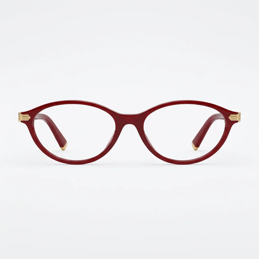 Miu Miu Women MU 09ZV Opal Burgundy / Deep Cherry Red Optical Glasses