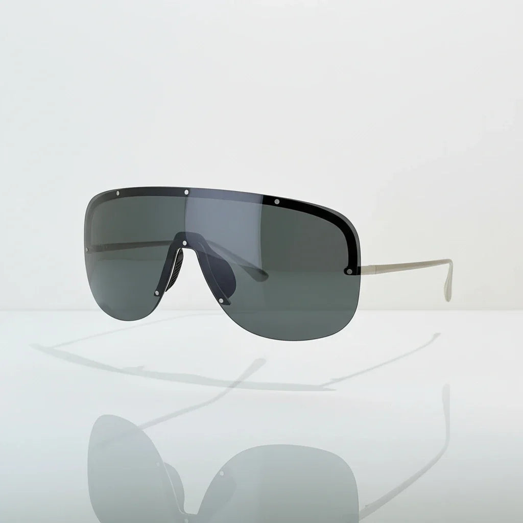 Chanel Women Shield Mask Frame Black Sunglasses