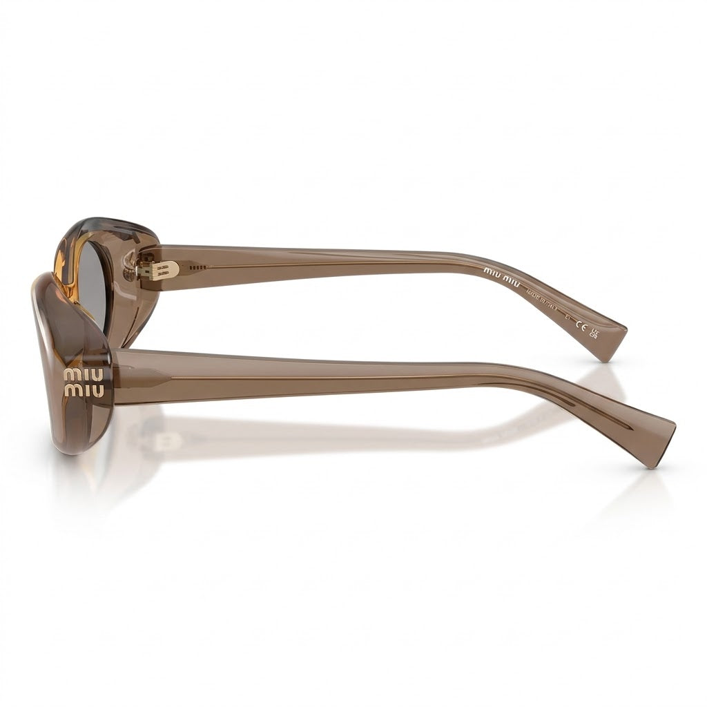 Miu Miu Women Rêverie Beige / Gray Lenses Sunglasses