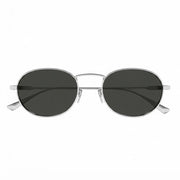 Saint Laurent Unisex SL 799 002 Silver Oval Frame Grey Sunglasses