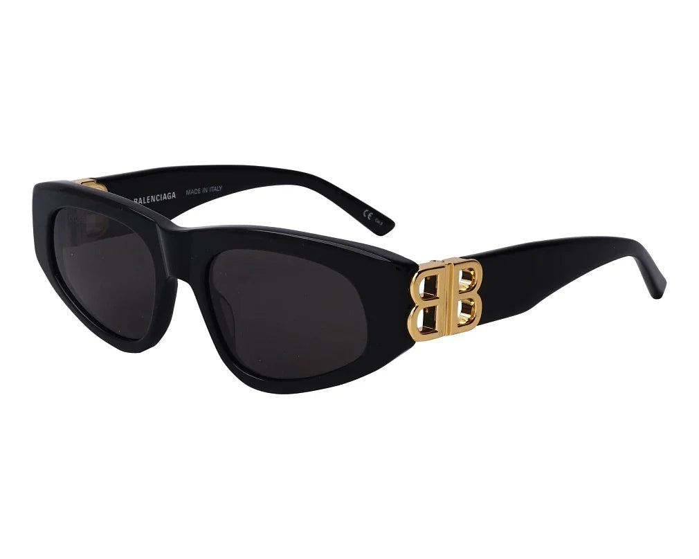 Balenciaga Women Dynasty D-Frame Black / Gold Sunglasses