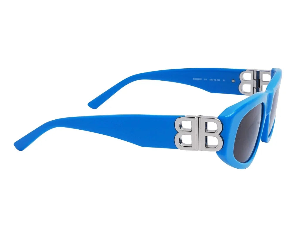 Balenciaga Women Dynasty Blue / Grey D-Frame Sunglasses