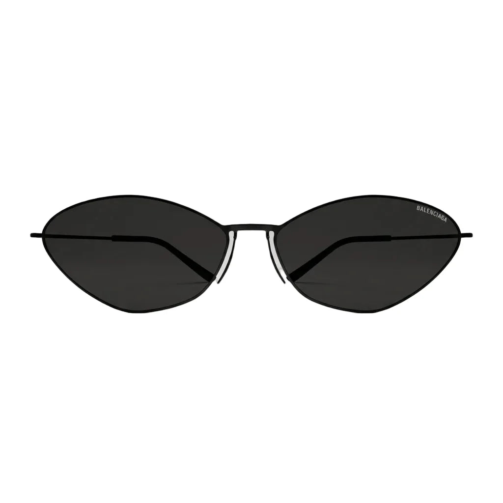 Balenciaga Unisex BB0350S 001 Black / Grey Cat-Eye Metal Sunglasses