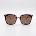 Chanel Women's Classic Square Acetate Polarized Rhinestone Chanel Logo Pink Sunglasses