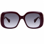 Cartier Panthère de C Women Burgundy/Grey Rectangle Sunglasses