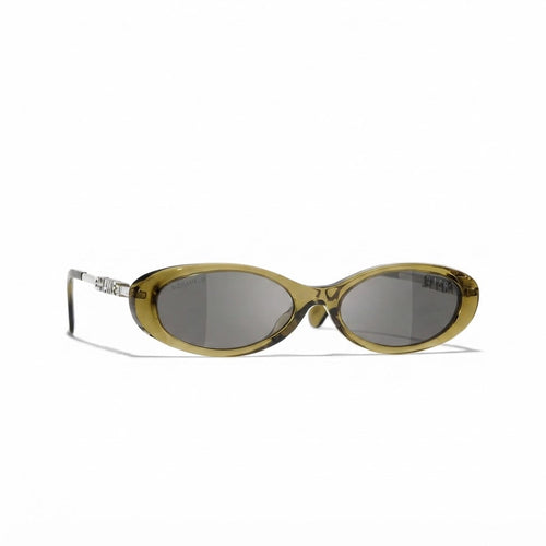 Chanel Women Oval Olive Sunglasses CH5565