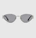 Gucci Women Geometrical Frame Grey Sunglasses