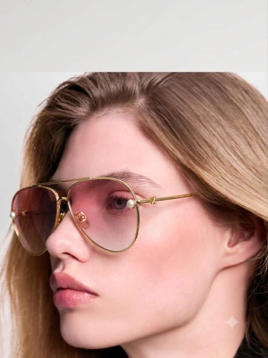 Louis Vuitton Women Pearl Twirl Pilot Sunglasses
