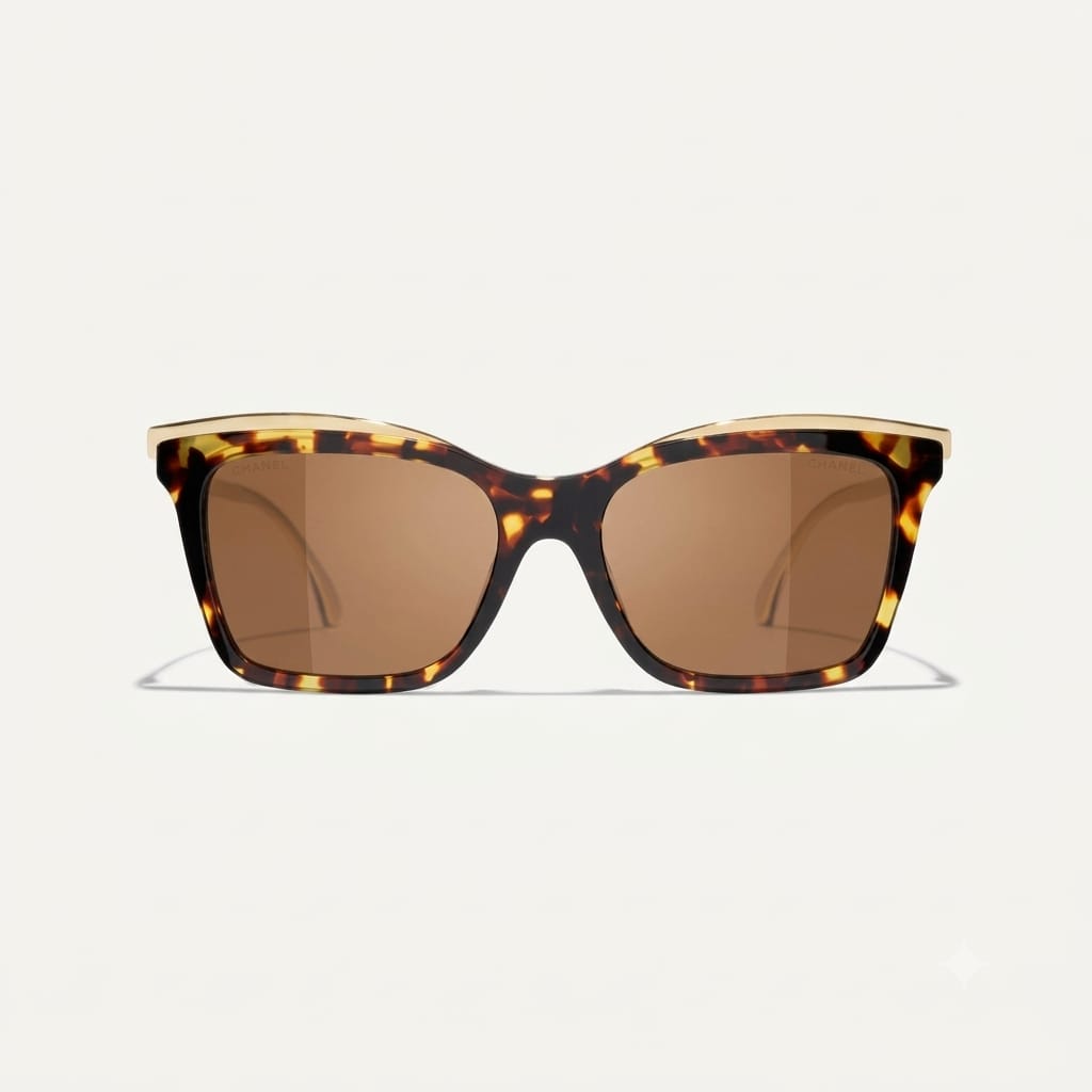 Chanel Women Butterfly Brown Tortoise Sunglasses