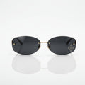 Louis Vuitton Women Crystal Oval Black Sunglasses
