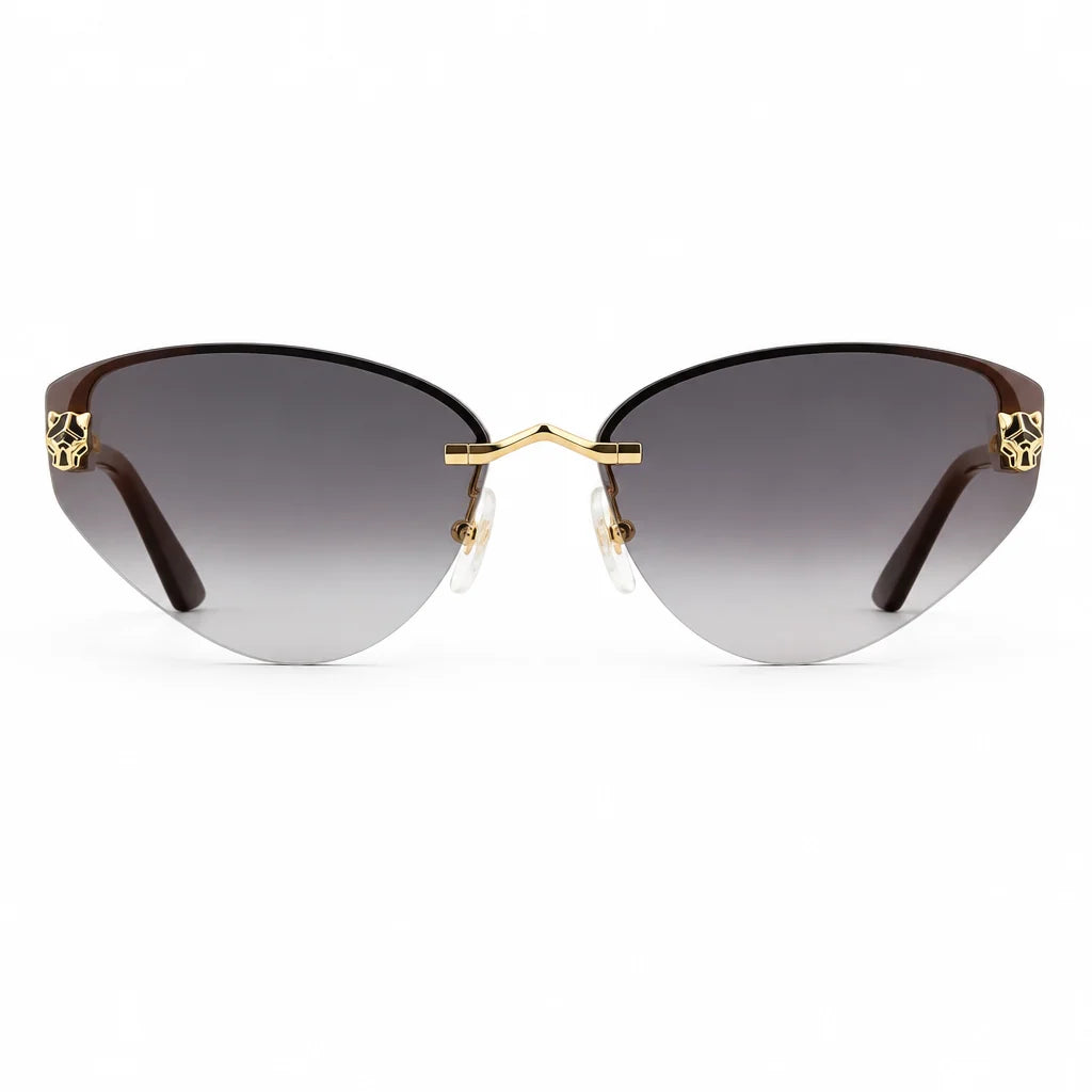 Cartier Panthère de C Women Cat-Eye Grey Gradient Sunglasses