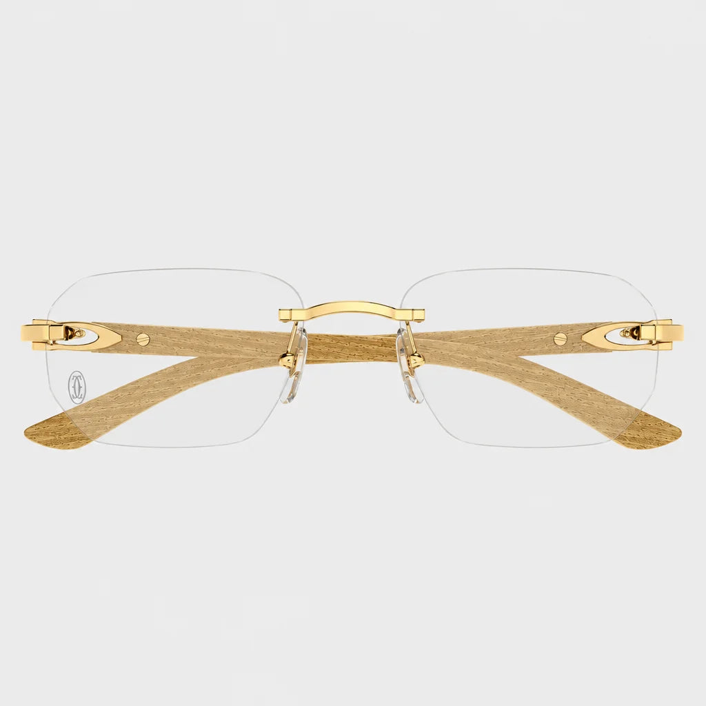 Cartier Signature C de Men Rimless Rectangle Transparent Eyeglasses