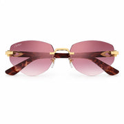 Cartier C Décor Women Geometric Frame Pink Sunglasses