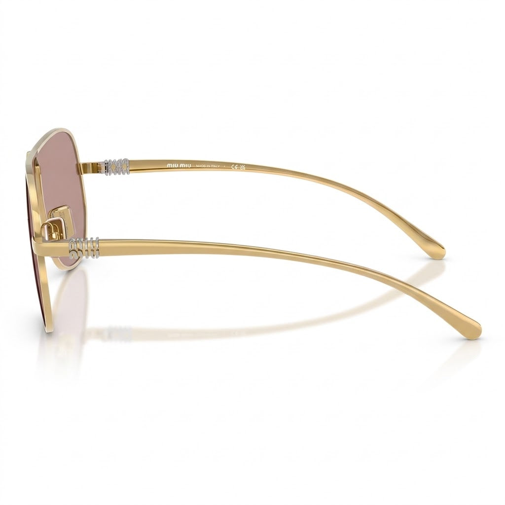 Miu Miu Women MU A56S Pilot Gold / Violet Sunglasses