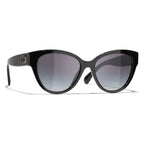 Chanel Women Butterfly Black Grey Gradient Sunglasses