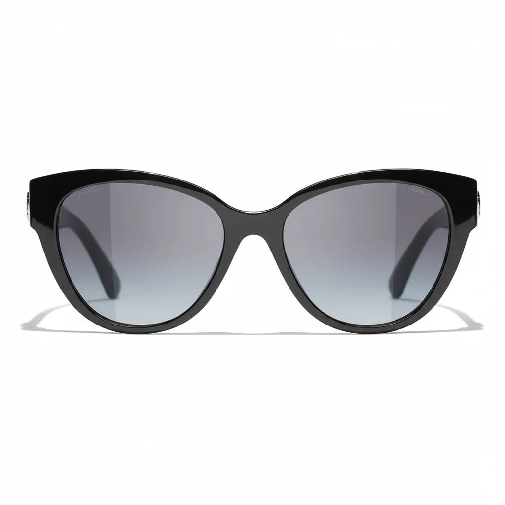 Chanel Women Butterfly Black Grey Gradient Sunglasses