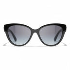 Chanel Women Butterfly Black Grey Gradient Sunglasses
