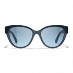 Title: Chanel Women Butterfly Dark Blue Gradient Sunglasses