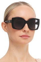 Chanel Women Square Black Sunglasses