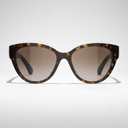 Chanel Women Butterfly Tortoise Brown Gradient Sunglasses
