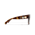 Chanel Women Butterfly Tortoise Brown Gradient Sunglasses