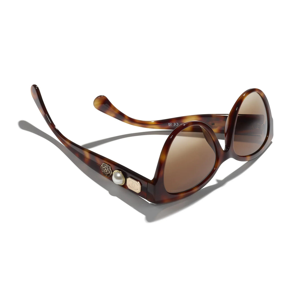 Chanel Women Butterfly Tortoise Brown Gradient Sunglasses