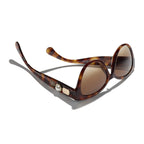 Chanel Women Butterfly Tortoise Brown Gradient Sunglasses