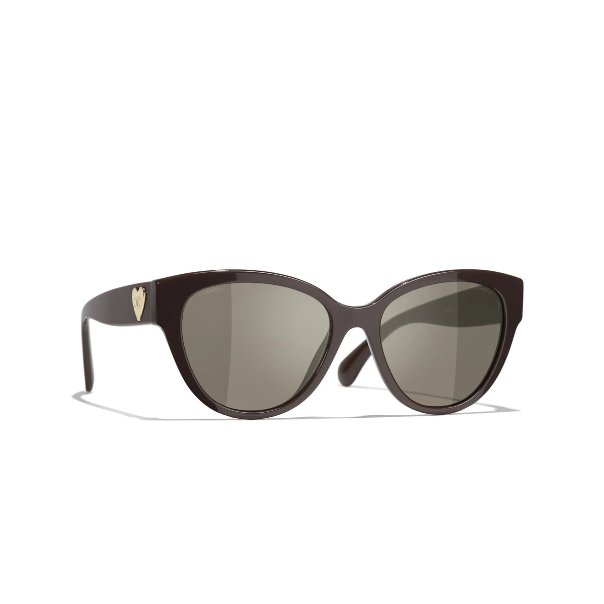 Chanel Women Butterfly Dark Burgundy Grey Gradient Sunglasses