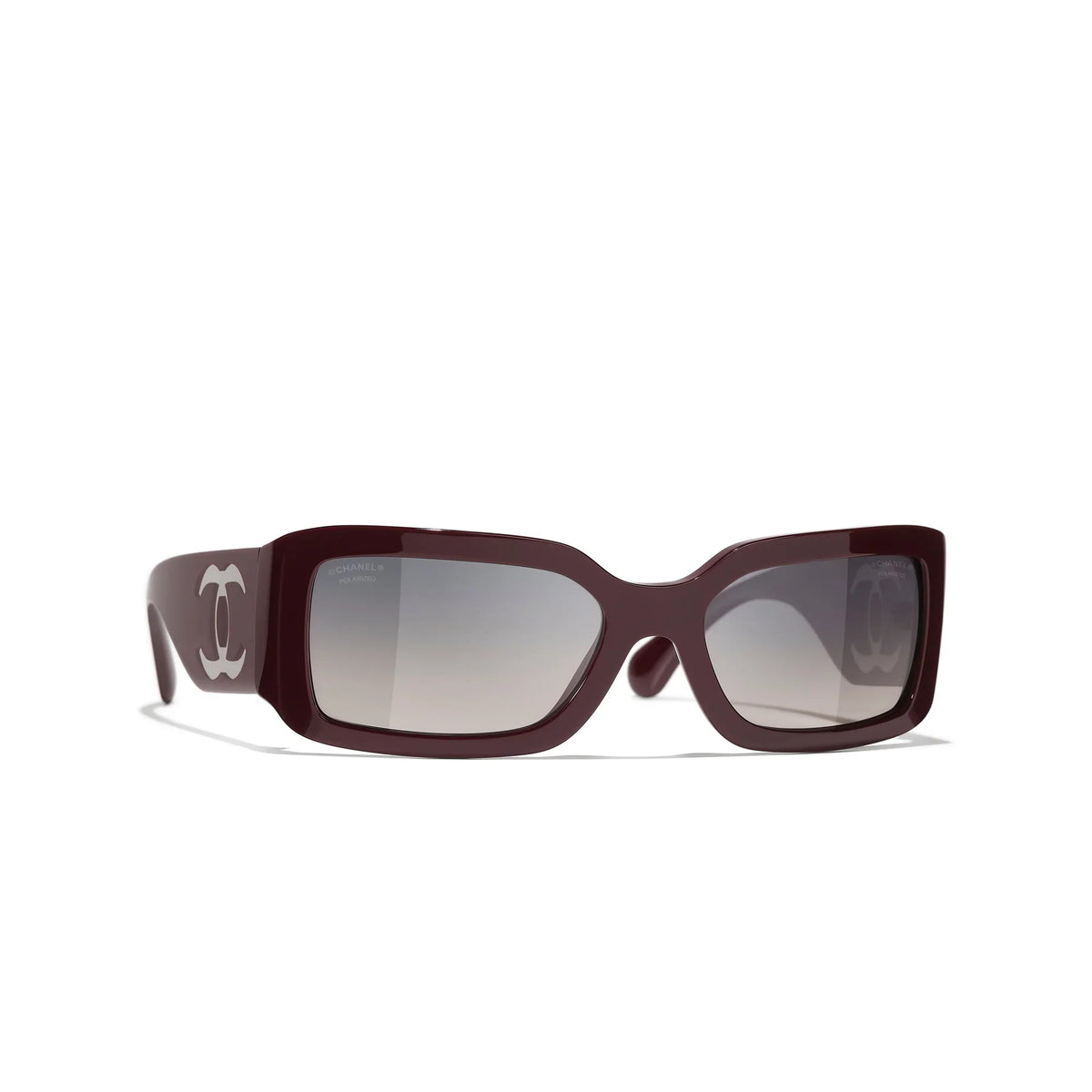 CHANEL Women Rectangle Brown Sunglasses