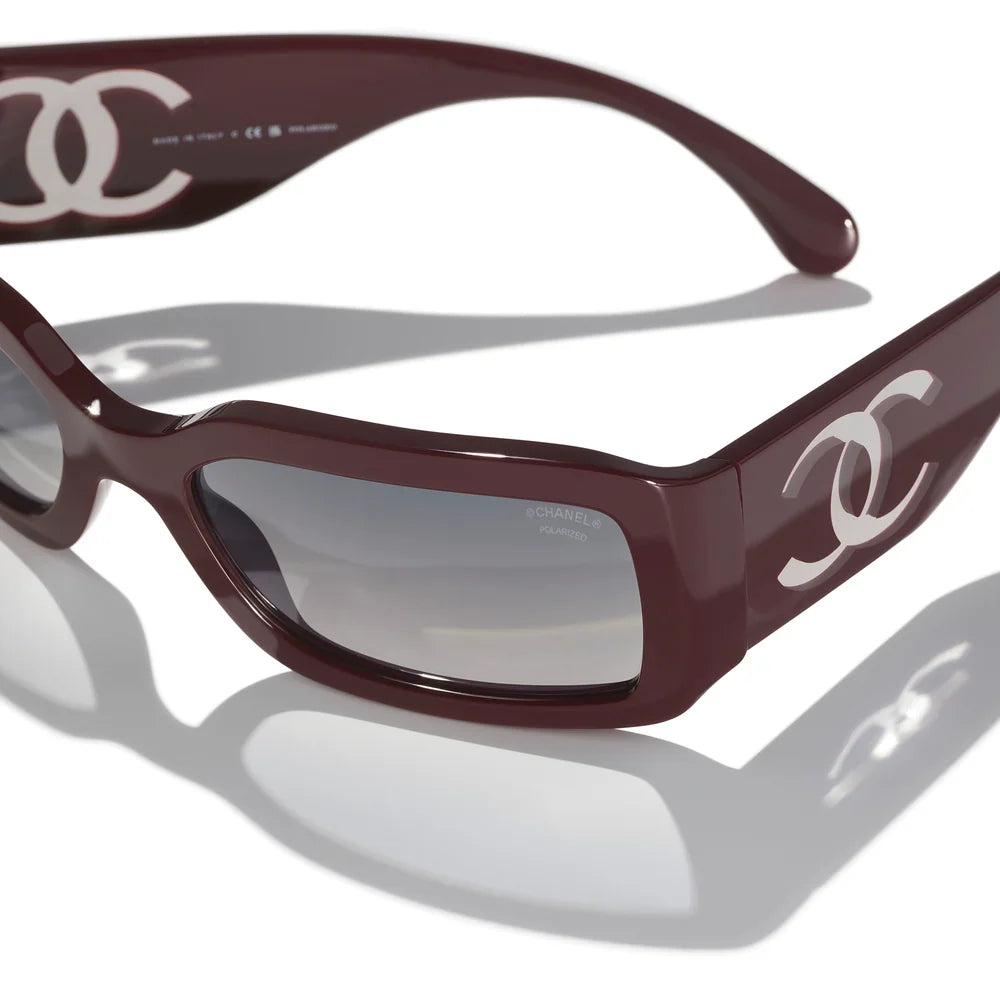 CHANEL Women Rectangle Brown Sunglasses