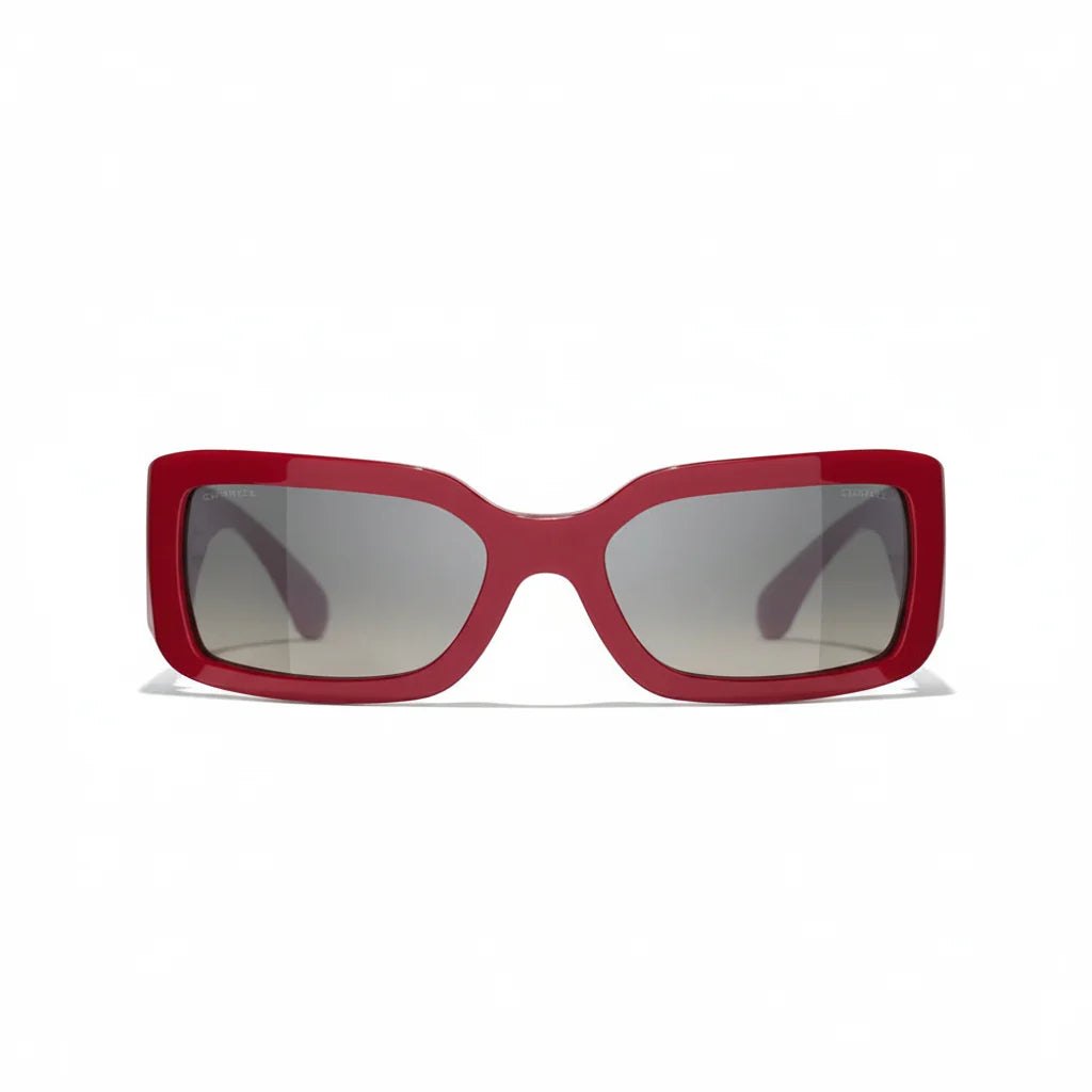 CHANEL Women Rectangle Red Sunglasses CH5526