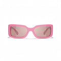 Chanel Women Rectangle Pink Sunglasses