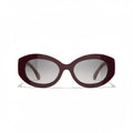 Chanel Women Oval Brown Sunglasses