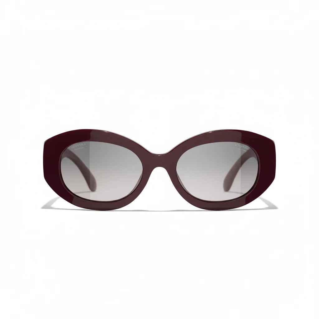 Chanel Women Oval Brown Sunglasses